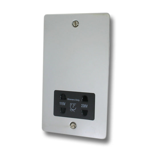 Flat Polished Chrome Shaver Socket