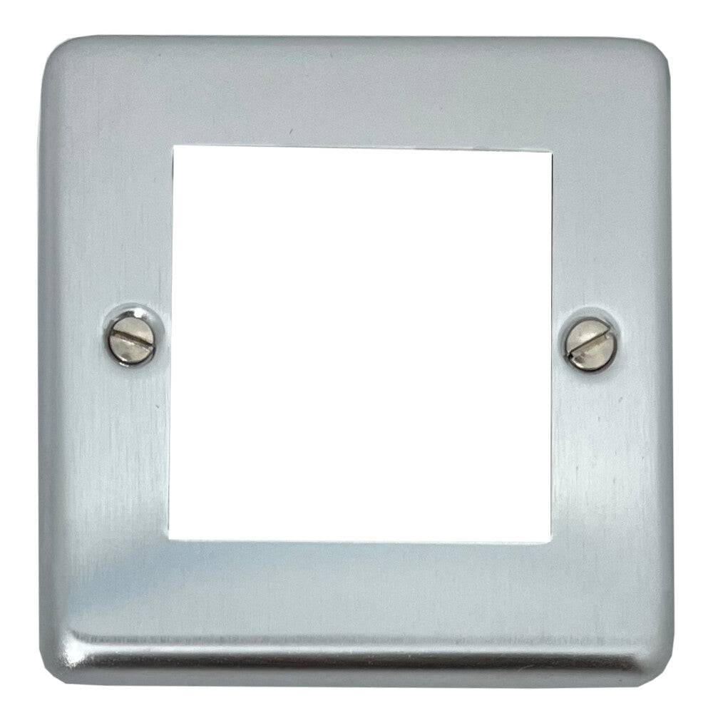 Contour Satin Chrome 1 Gang 2 Mod Euro