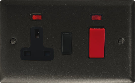 Spectrum Graphite Cooker Socket (Black Plastic)