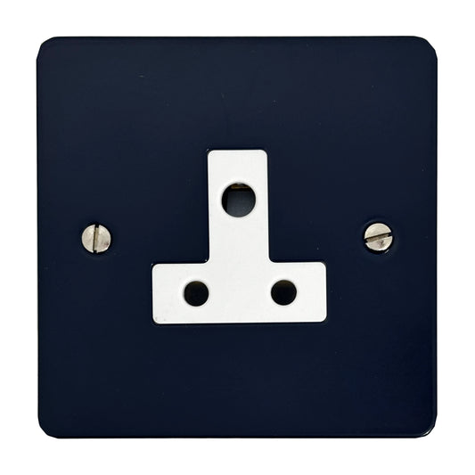 Flat Blue 5 Amp Socket (White Insert)