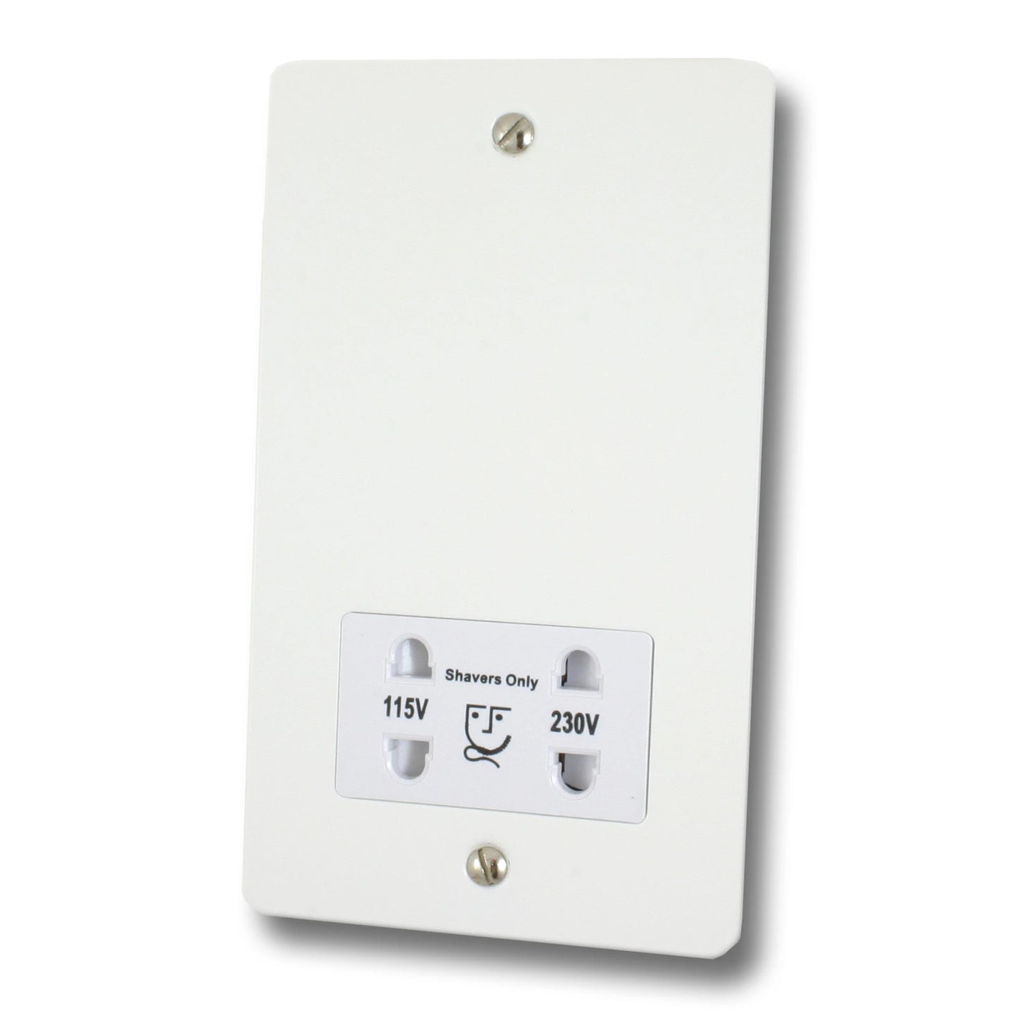 Flat White Shaver Socket