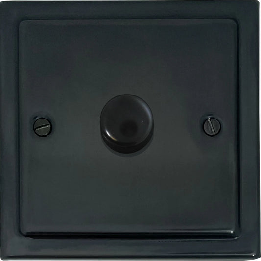 Victorian Black Bronze LED Dimmer (1 Gang)
