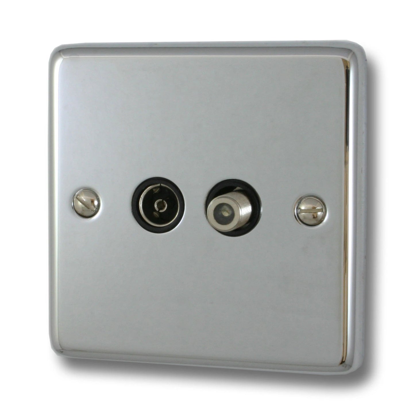 Contour Polished Chrome Coax & Satellite Point