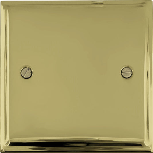 Deco Polished Brass 1 Gang Blank
