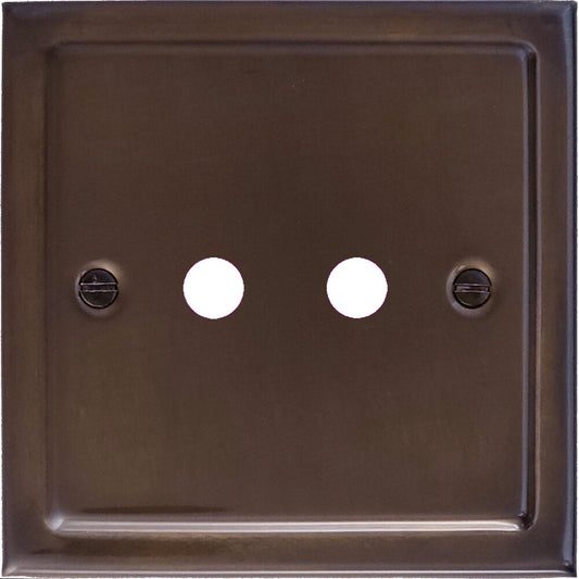 Victorian Medium Bronze 2 Gang Grid Toggle Plate (Plate Only)