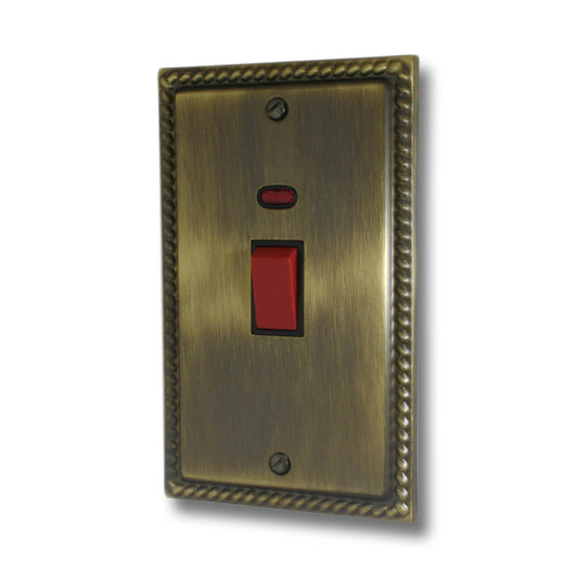 Georgian Antique Brass 45 Amp Dp Switch