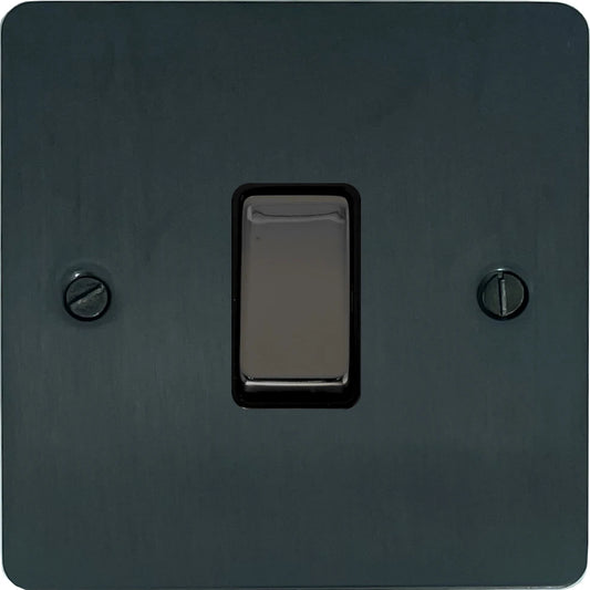 Flat Black Bronze 1 Gang 2 Way Switch