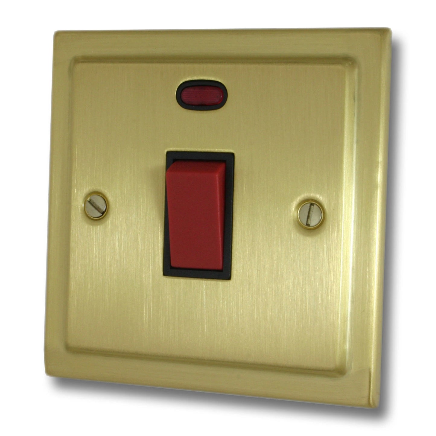 Victorian Satin Brass 45 Amp Dp Switch & Neon