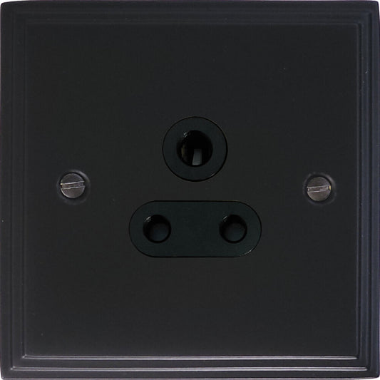 Victorian Flat Black 5 Amp Socket