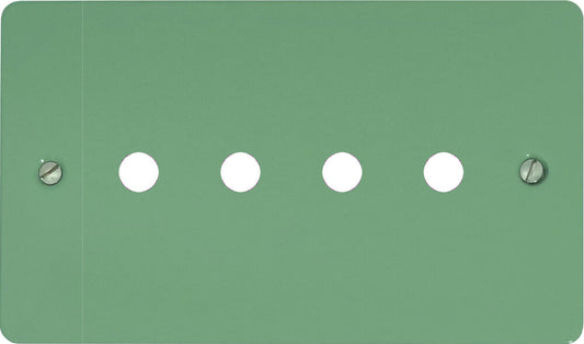 Flat Sage Green 4 Gang Grid Toggle Plate