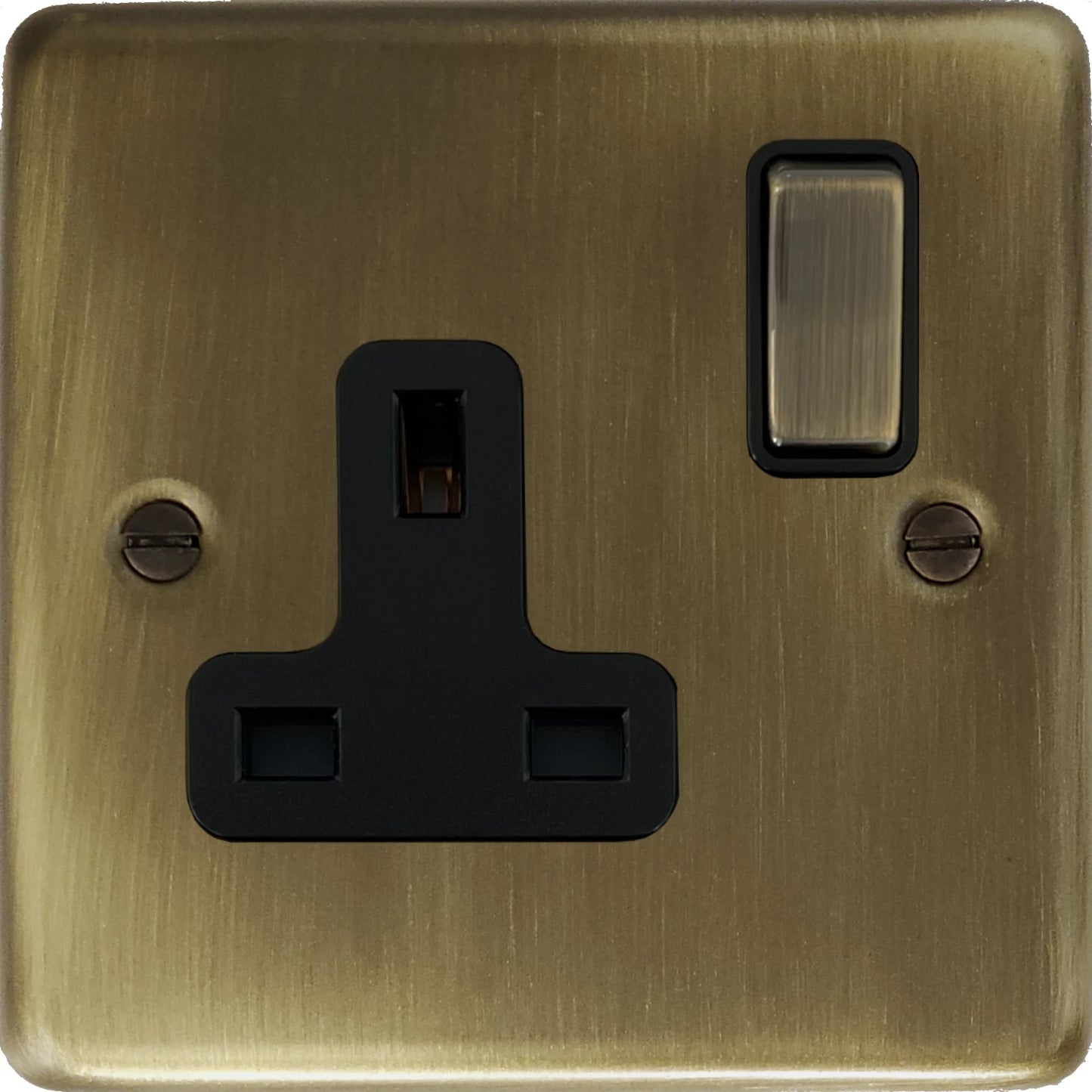 Contour Antique Brass 1 Gang Socket (Brass Switch)