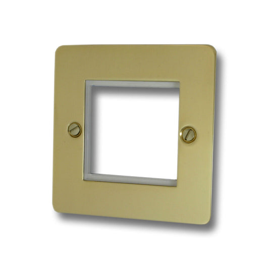 Flat Polished Brass 2 Module Data Plate