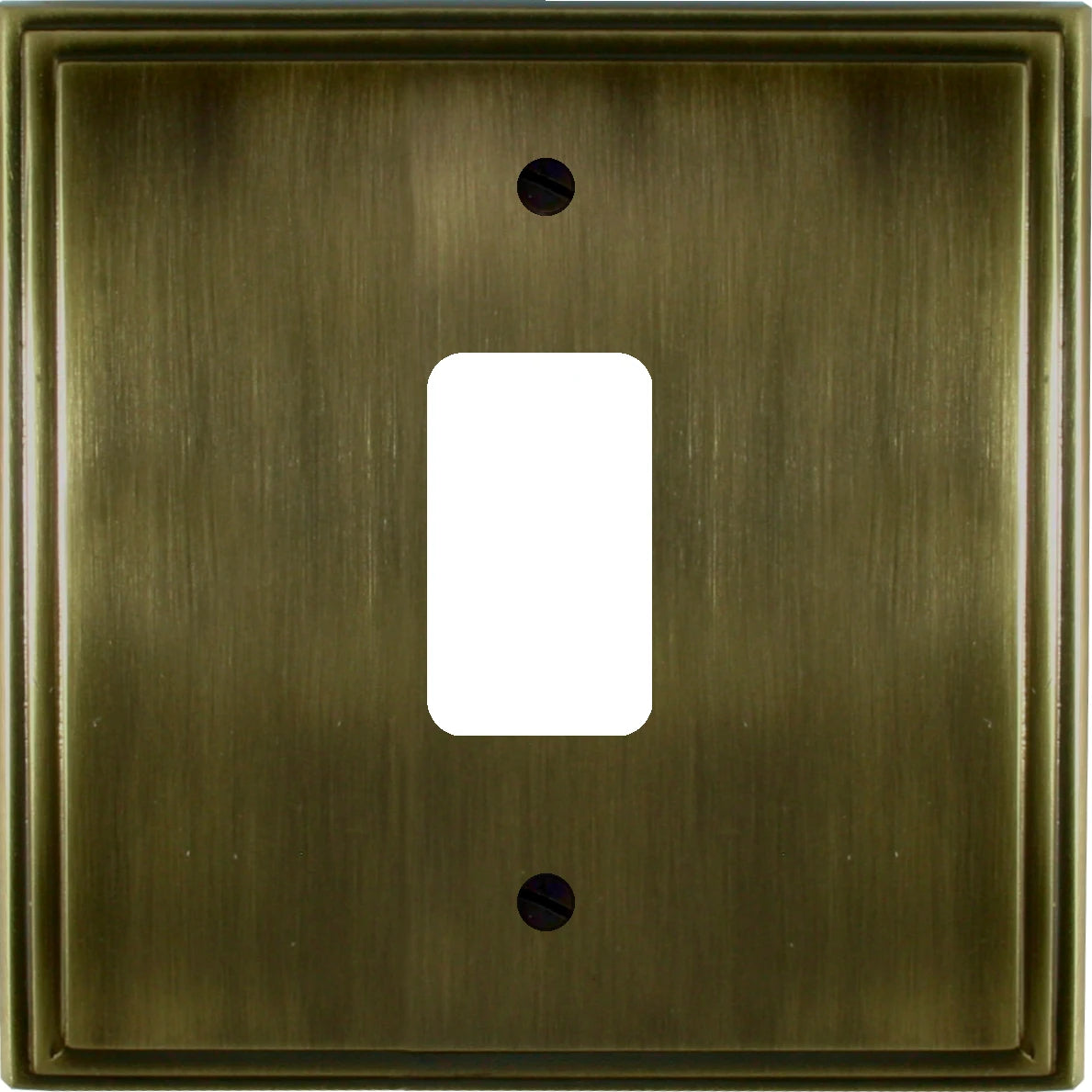 Victorian Antique Brass 1 Gang Grid Plate