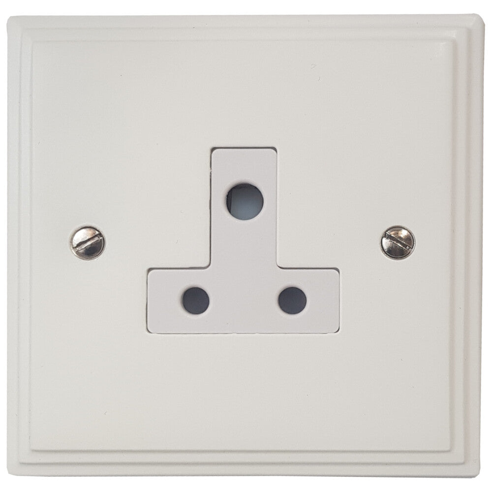 Victorian Flat White 5 Amp Socket