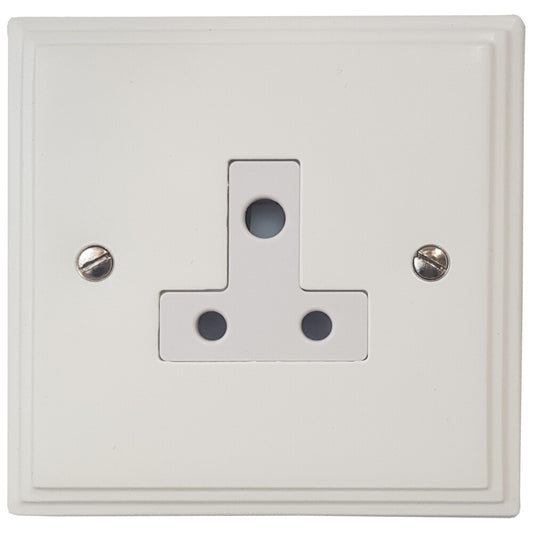 Victorian Flat White 5 Amp Socket