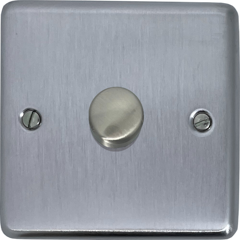 Contour Satin Chrome 1 Gang LED Dimmer