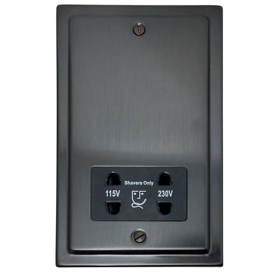 Victorian Black Bronze Shaver Socket