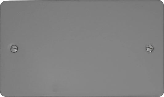 Flat Light Grey 2 Gang Blank