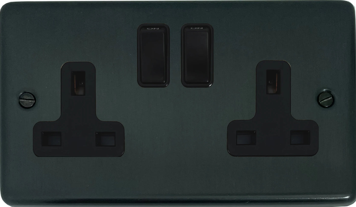 Contour  Black Bronze  2 Gang Socket