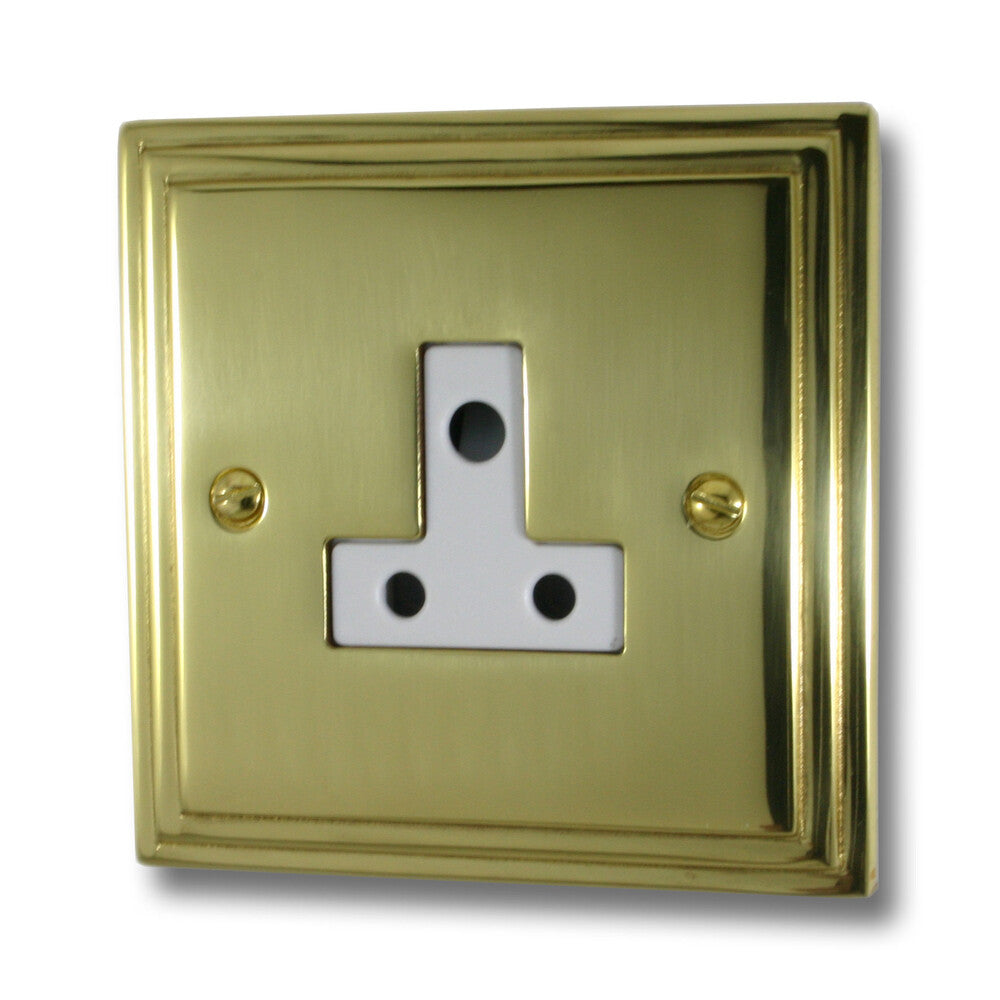 Victorian Polished Brass 5A Socket