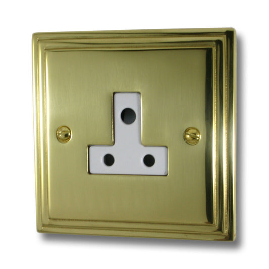 Victorian Polished Brass 5A Socket