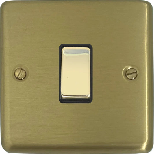 Contour Satin Brass 1 Gang Switch