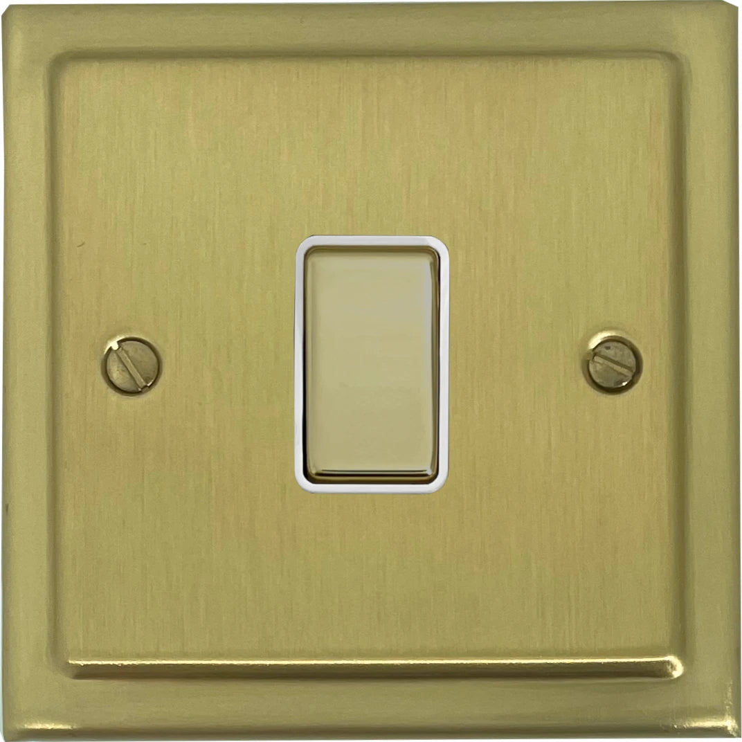 Trimline Satin Brass 1 Gang Switch
