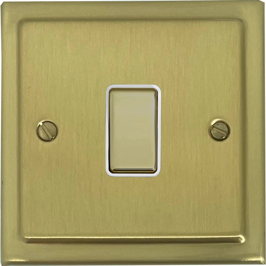 Victorian Satin Brass 1 Gang Switch
