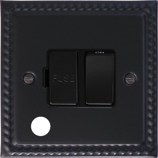 Georgian Flat Black Swt. Spur & F/Outlet