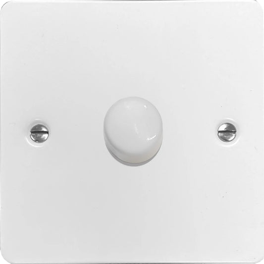 Flat White 1 Gang 120W LED Dimmer