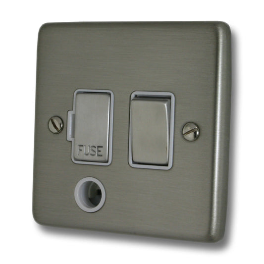 Contour Brushed Steel Swt. Fused Spur & F/Out