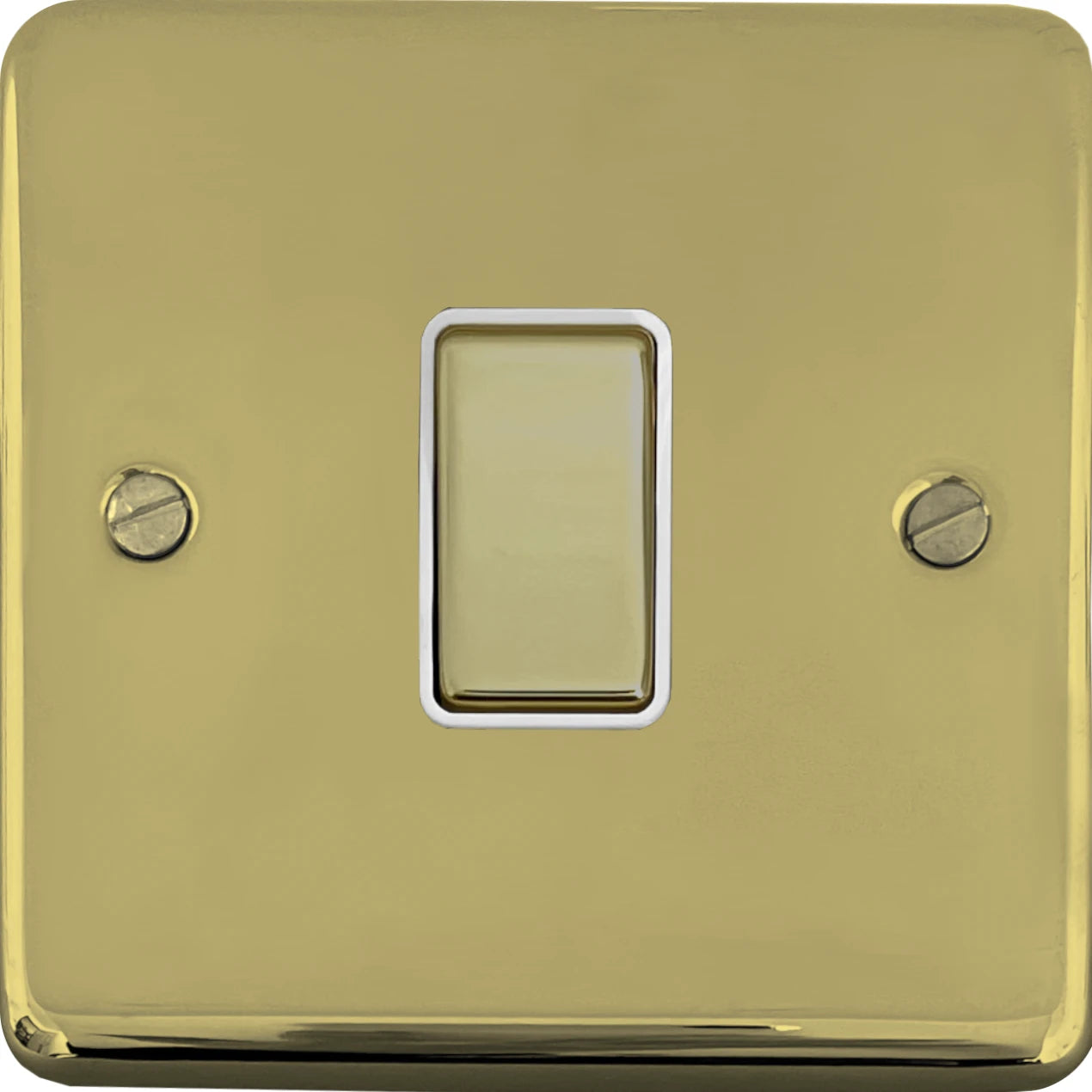 Contour  Unlacquered Brass  1 Gang 2 Way Switch