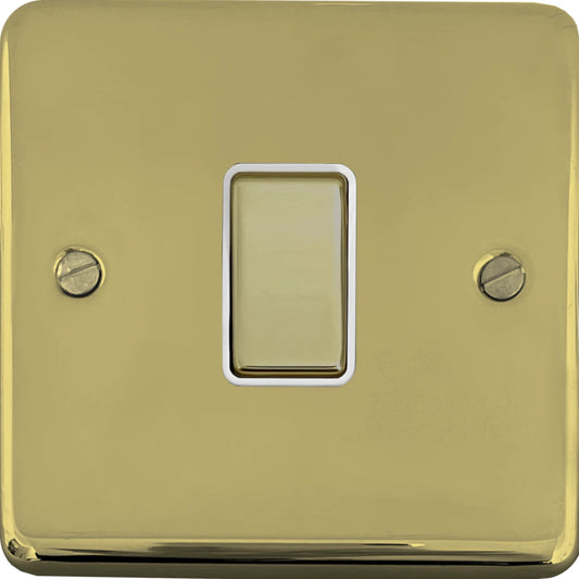 Contour  Unlacquered Brass  1 Gang 2 Way Switch