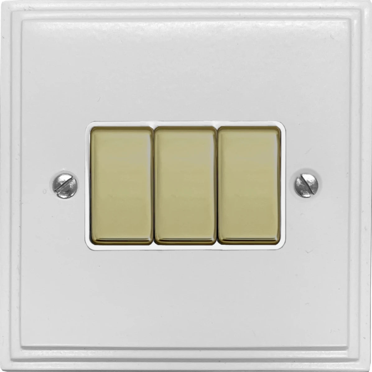 Victorian Flat White 3 Gang Switch