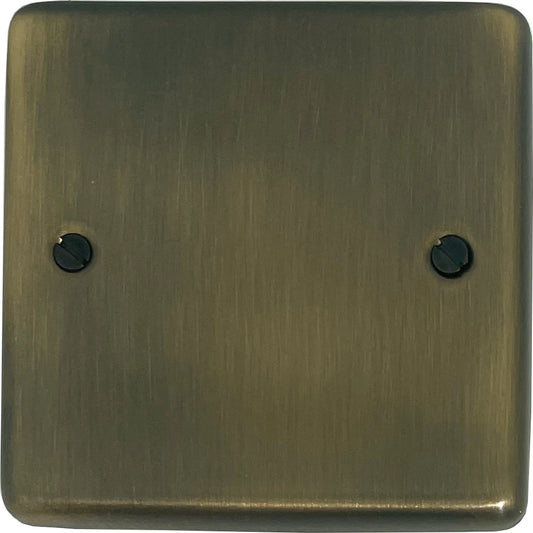 Contour Antique Brass 1 Gang Blank