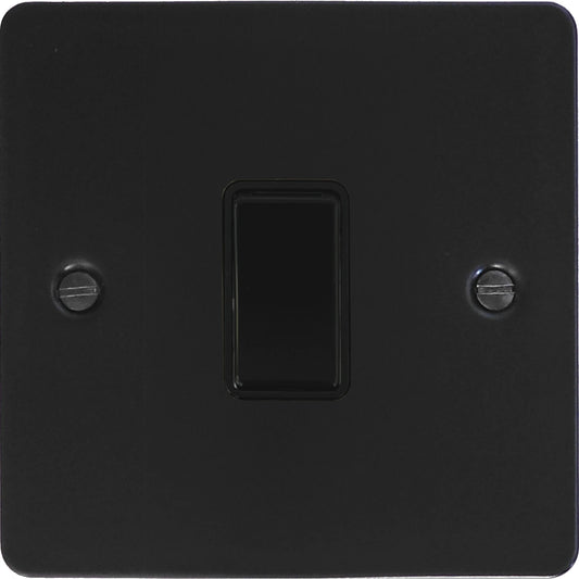 Flat Black 1 Gang Switch (Black Switch)
