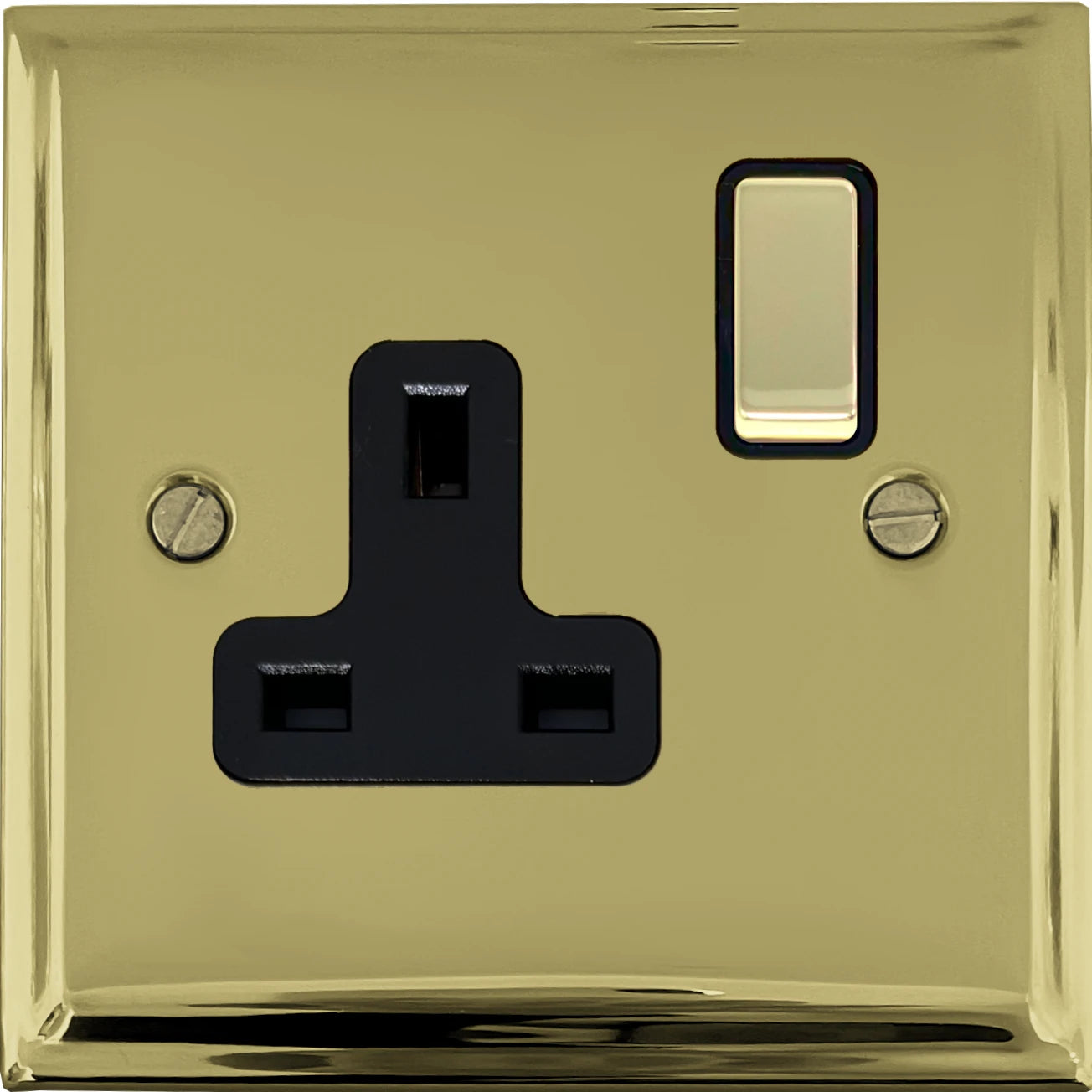 Deco Polished Brass 1 Gang Socket