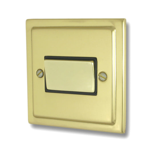 Victorian Unlacquered Brass Fan Isolator - Victorian Cast range electrical accessory