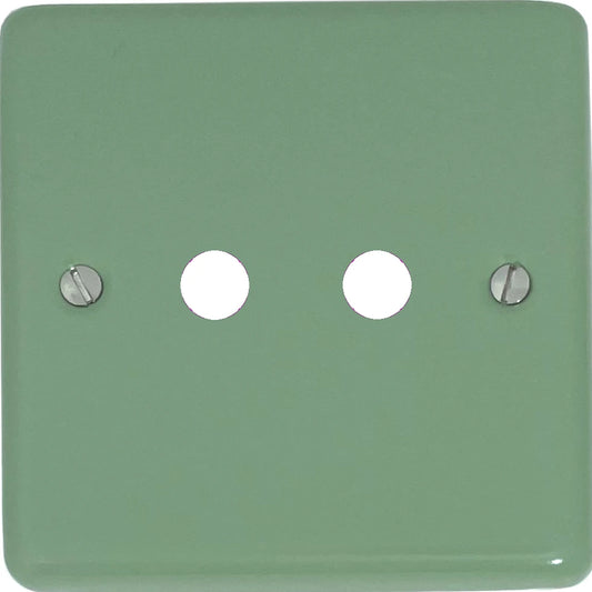 Classic Sage Green 2 Gang Grid Toggle Plate (Plate Only)