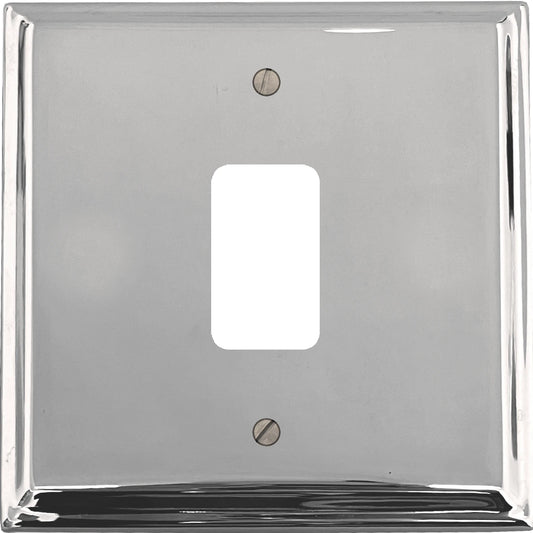 Deco Polished Chrome 1 Gang Grid Plate