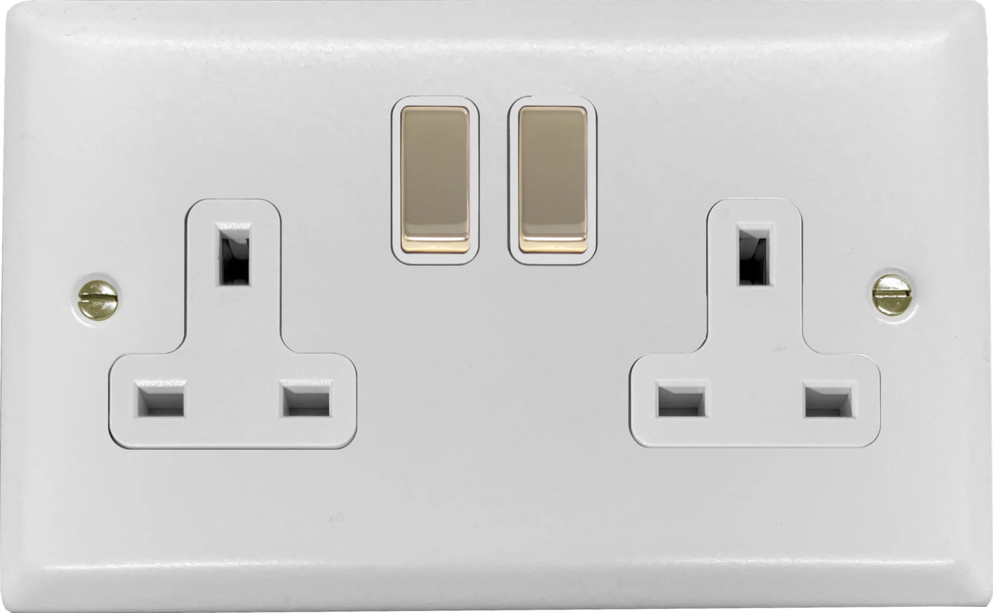 Spectrum  Flat White  2 Gang Socket