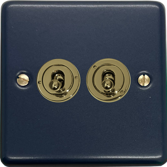 Contour Blue 2 Gang Toggle