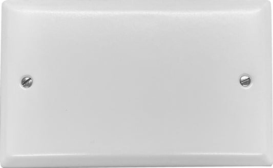 Spectrum Flat White 2 Gang Blank Plate
