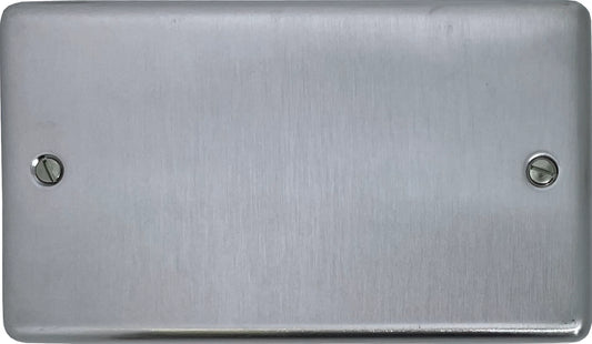 Contour Satin Chrome 2 Gang Blank