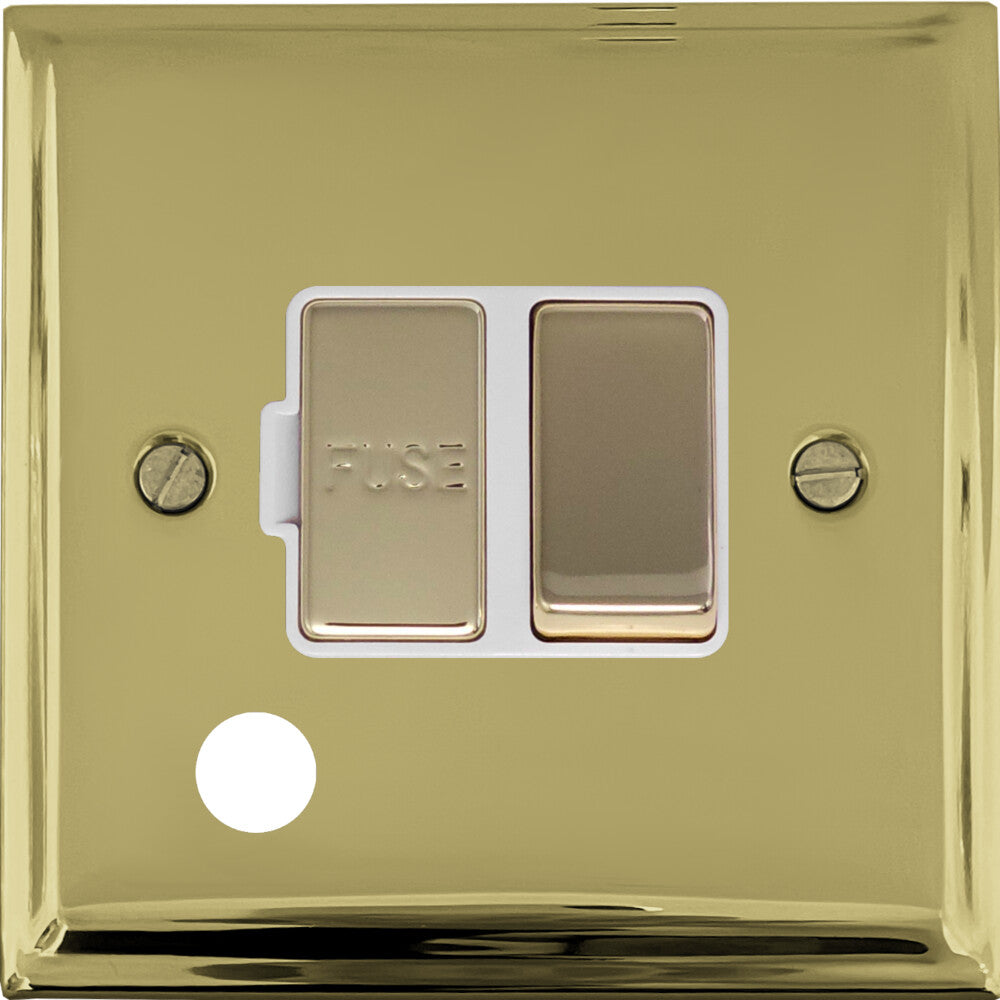 Deco Polished Brass Switch Fused Spur & Flex Outlet