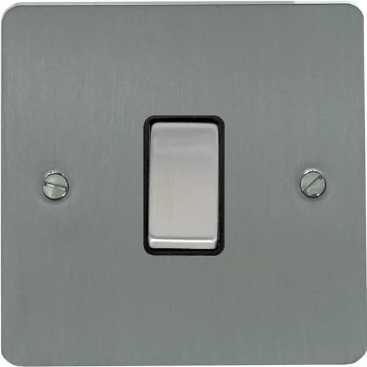 Flat Brushed Steel Intermediate Switch