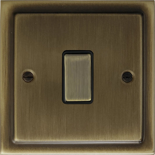 Victorian Antique Brass 1 Gang Switch (Brass Switch)