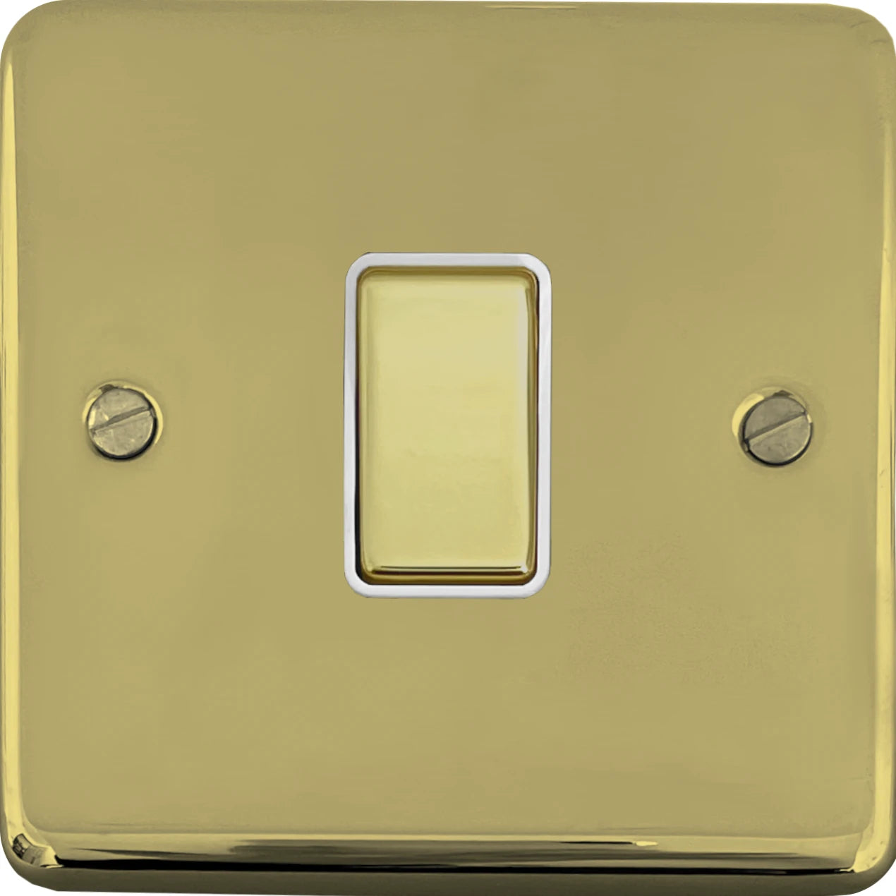 Contour  Unlacquered Brass  1 Gang 2 Way Switch