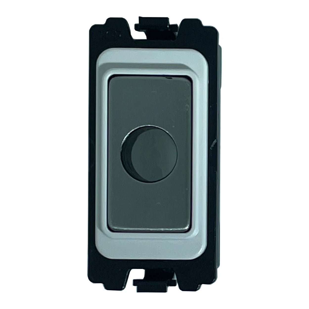 Flex Outlet Grid - White and Satin Chrome Switch