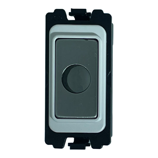 Flex Outlet Grid - White and Satin Chrome Switch